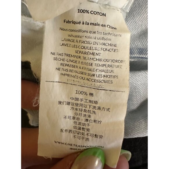 One Teaspoon Bandits Low‑Waist Denim Shorts Light Wash Distressed Raw Hem - Picture 10 of 10